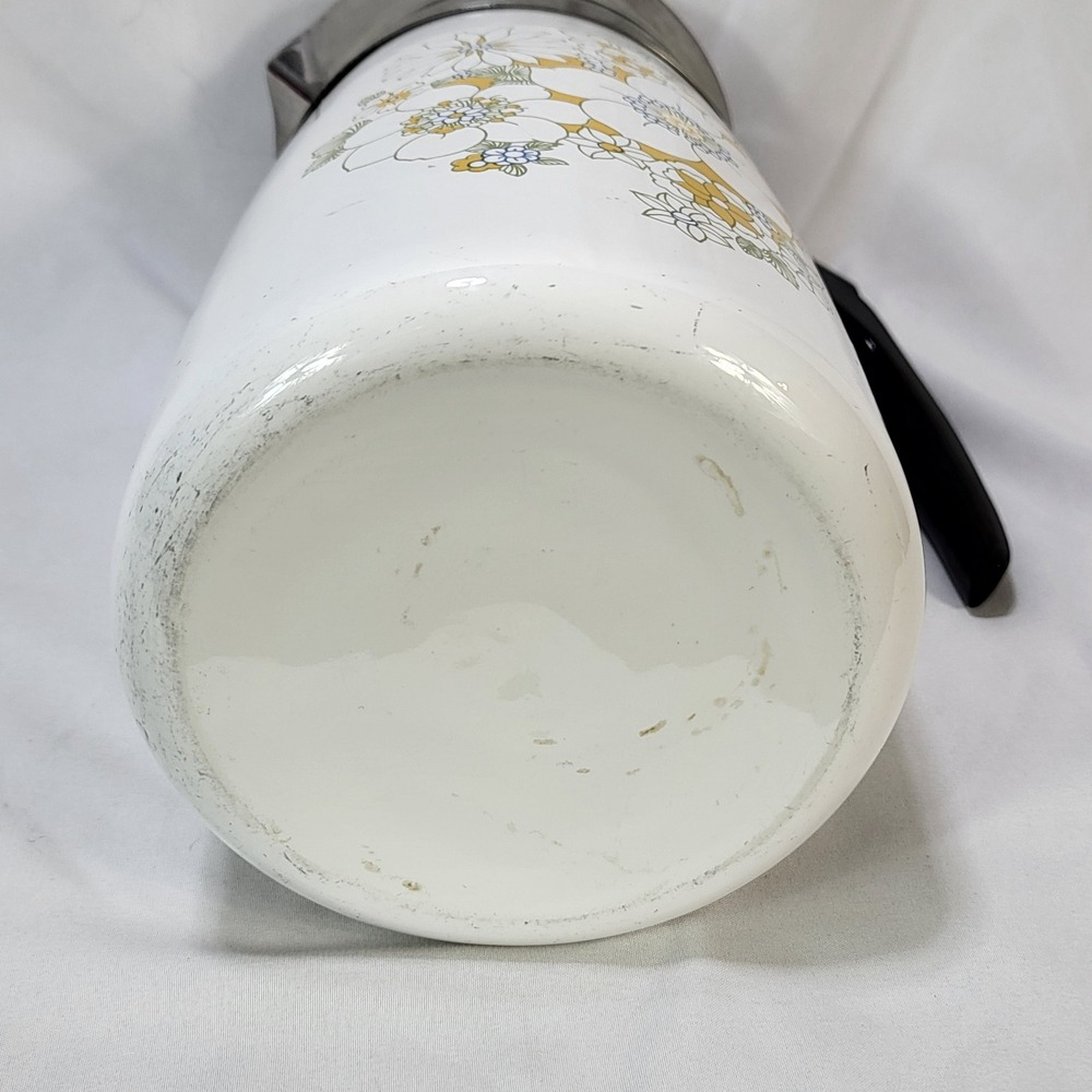 VTG 1970s Corning Ware Floral Bouquet 10 Cup Electromatic Percolator Coffee Pot - Picture 7 of 16